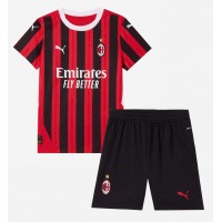 Maglia Calcio AC Milan Alvaro Morata #7 Prima Divisa Bambino 2024-25 Manica Corta (+ pantaloncini)